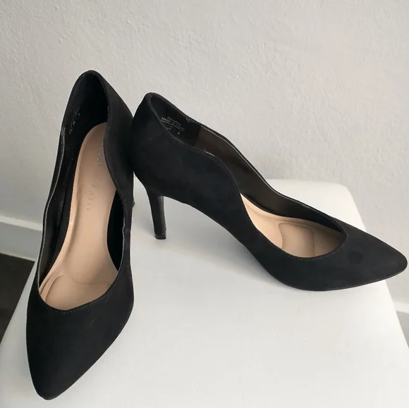 Black Suede Curved Heels_Kelly & Katie - Picture 7 of 10